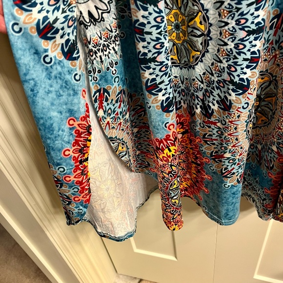 EUC Medallion Print Spaghetti Strap Knit Maxi Dress - Picture 8 of 9